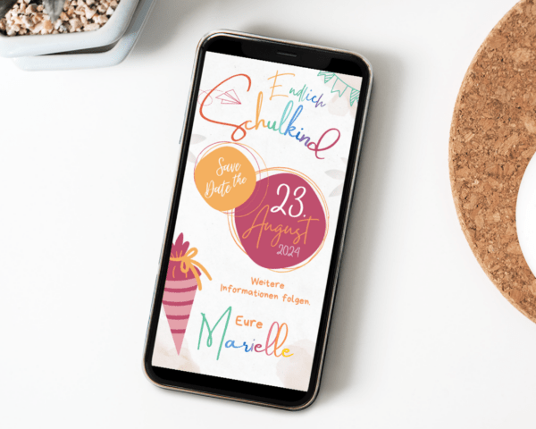 Einladung Einschulung E-Card - Save the Date bunt – Bild 7