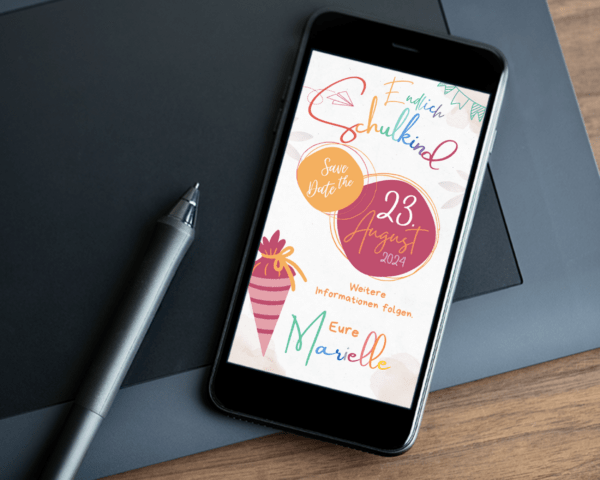 Einladung Einschulung E-Card - Save the Date bunt – Bild 6