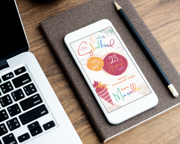Einladung Einschulung E-Card - Save the Date bunt – Bild 4