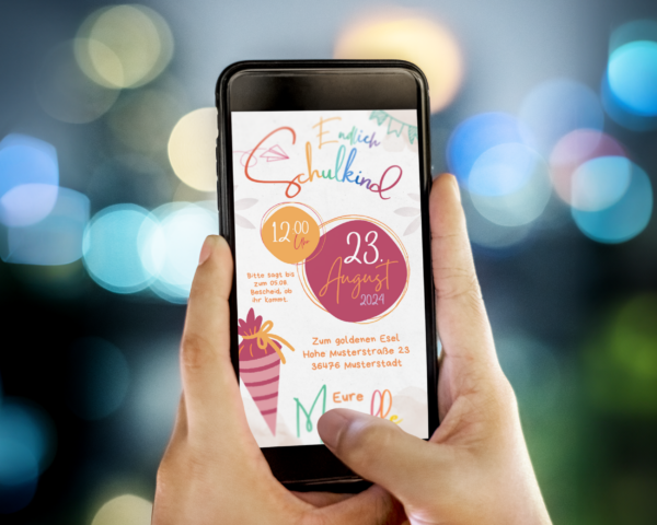 Einladung Einschulung E-Card - Save the Date bunt – Bild 3