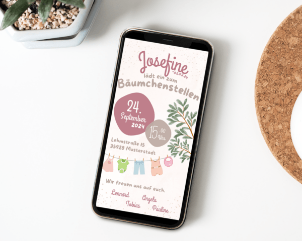 Einladung zum Bäumchenstelllen - Babyshower - E-Cards – Bild 6