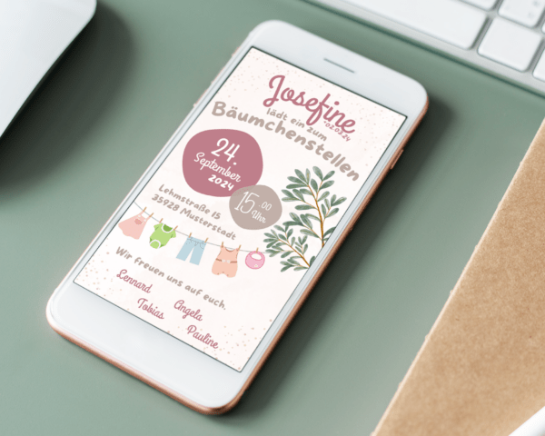 Einladung zum Bäumchenstelllen - Babyshower - E-Cards – Bild 5