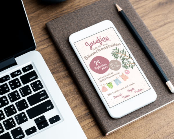 Einladung zum Bäumchenstelllen - Babyshower - E-Cards – Bild 4
