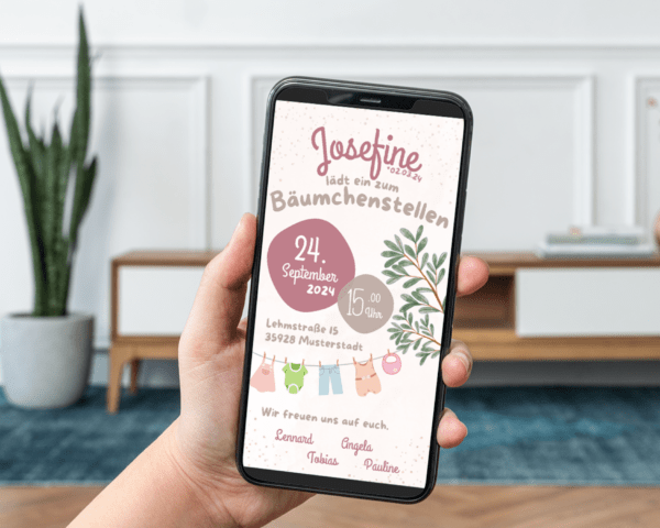 Einladung zum Bäumchenstelllen - Babyshower - E-Cards – Bild 3