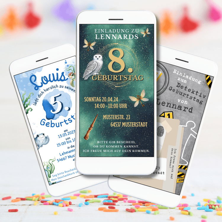 E-Card Harry Potter Geburtstag, Detektiv- und Unterwasser-Geburtstag
