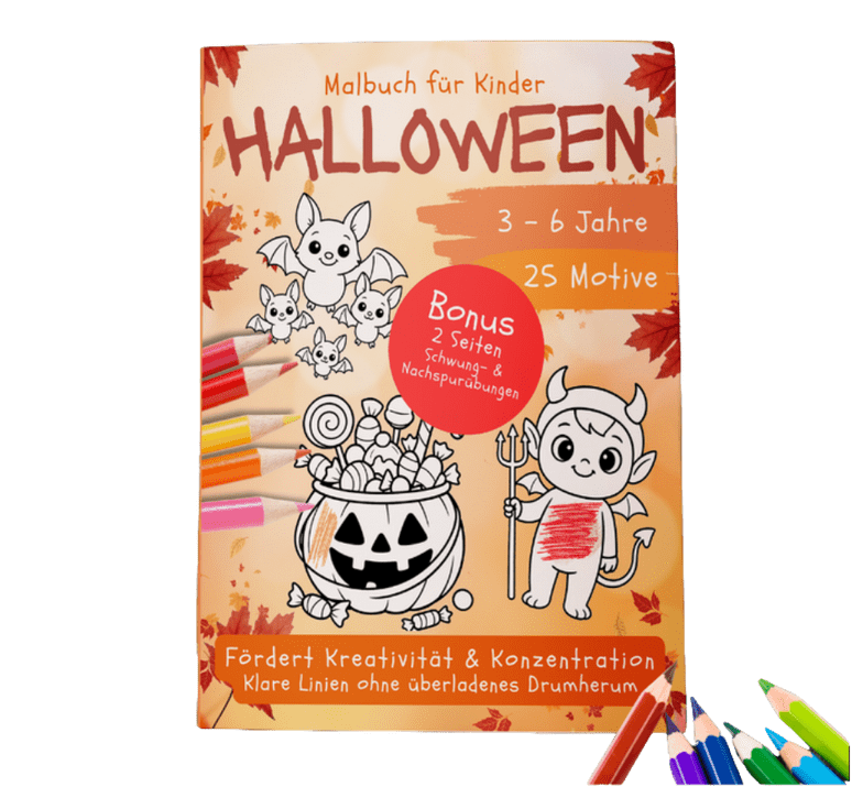 Malbuch Motto Halloween