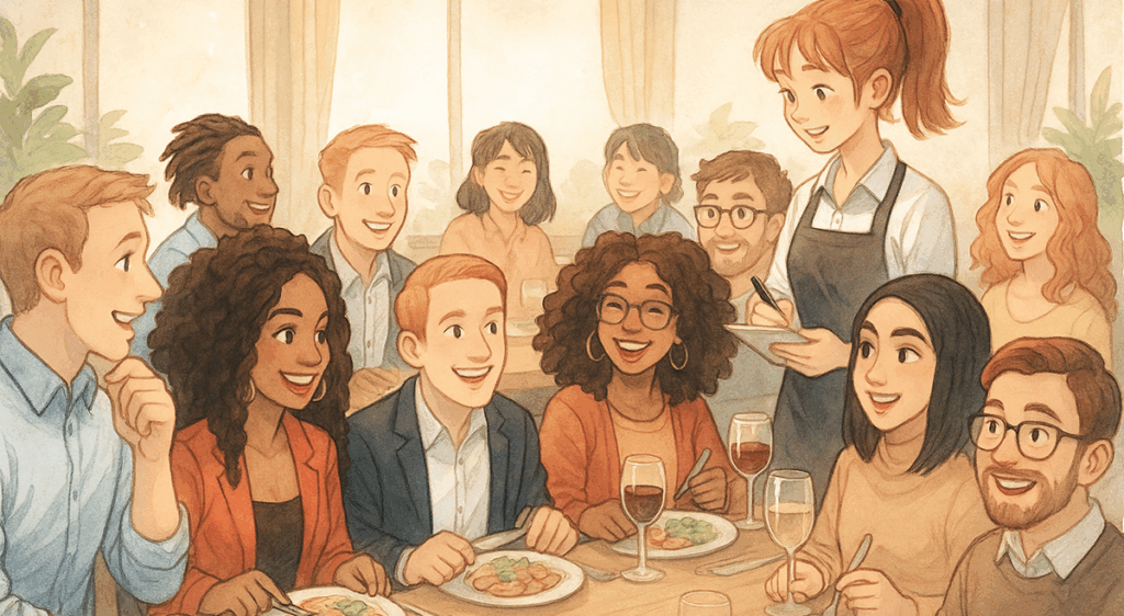 Weihnachtsfeier im Restaurant feiern