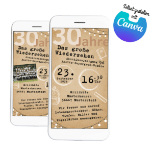 Einladung zum Klassentreffen als ECard