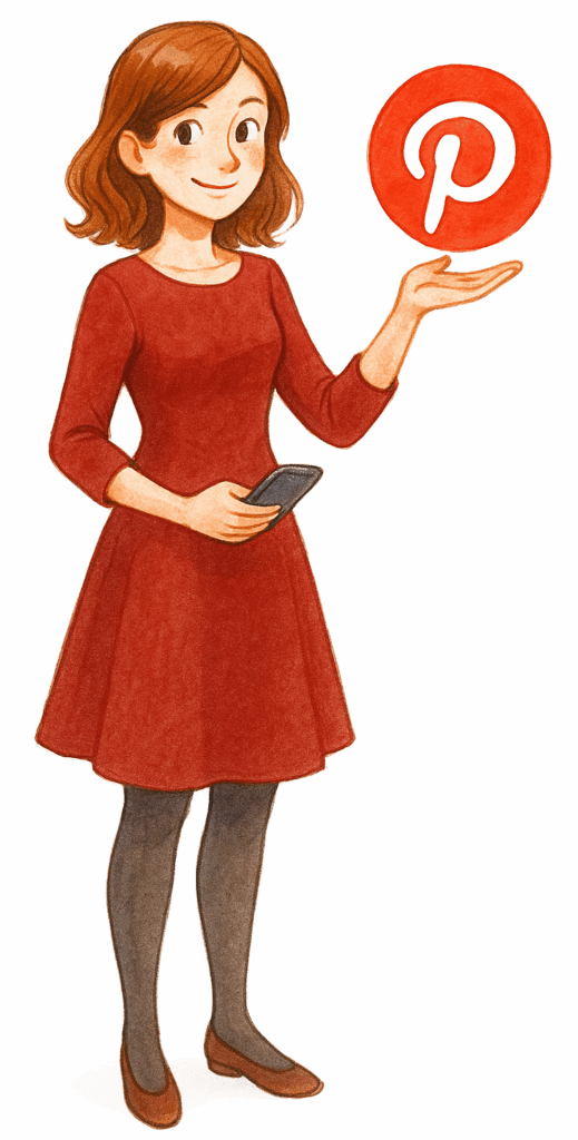 Frau die ein schönes Weihnachtsoutfit gefunden hat